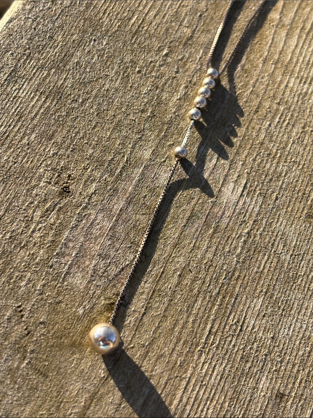Pandora Sterling Silver Bead Drop Lariat Necklace